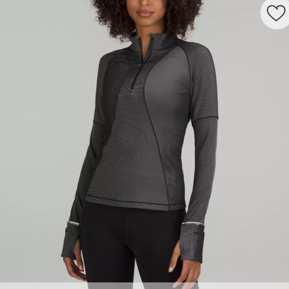 Lululemon Two-Tine Ribbed Running Half Zip - Sz 4